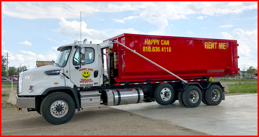 Happy-Cans Flint Michigan Dumpster Truck