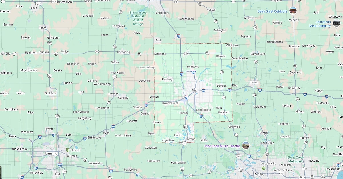 Map of Genesee County